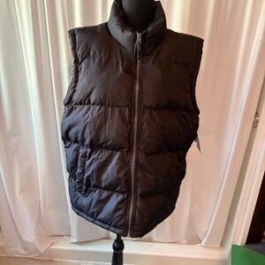 Feel The Power Feel Dry Black & Gray Men's L Puffer Vest Zip NWT